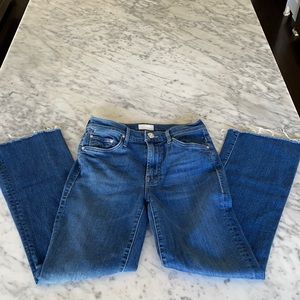 Mother The Inside Crop Step Fray Jeans Sz 24